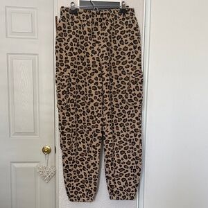 Leopard Print Jogger Pants